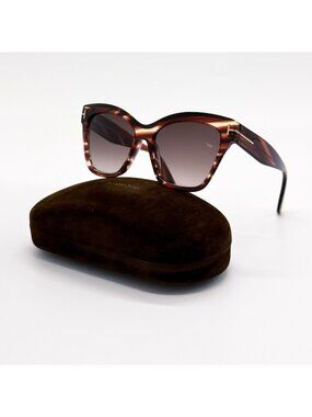 NEW TOM FORD ELVIRA SUNGLASSES TF1217 55T HAVANA/BROWN WOMEN EYEWEAR FT1217/S